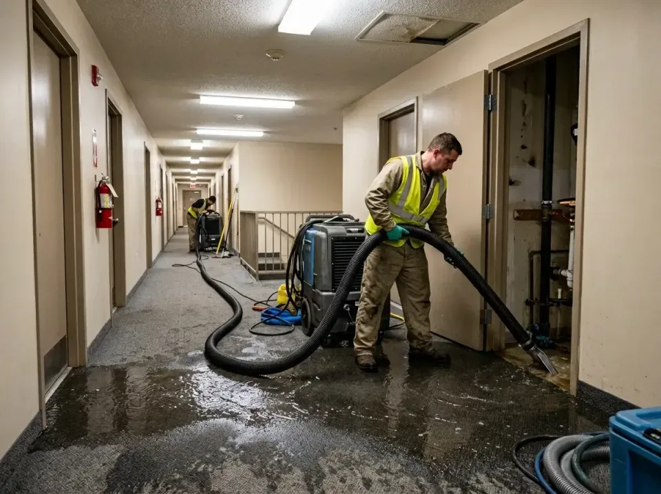 multi-unit-apartment-hallway-f-005 — frequently asked questions, Emergency Burst Pipe Water Extraction & Removal in Lake Hal…